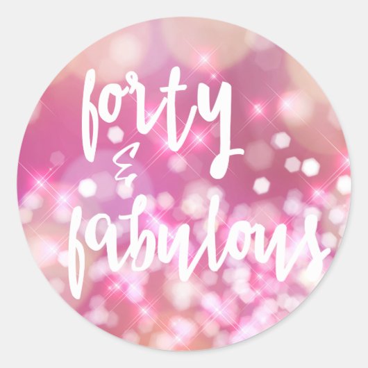 Forty & Fabulous - Glam 40th Birthday Stickers (Voorkant)