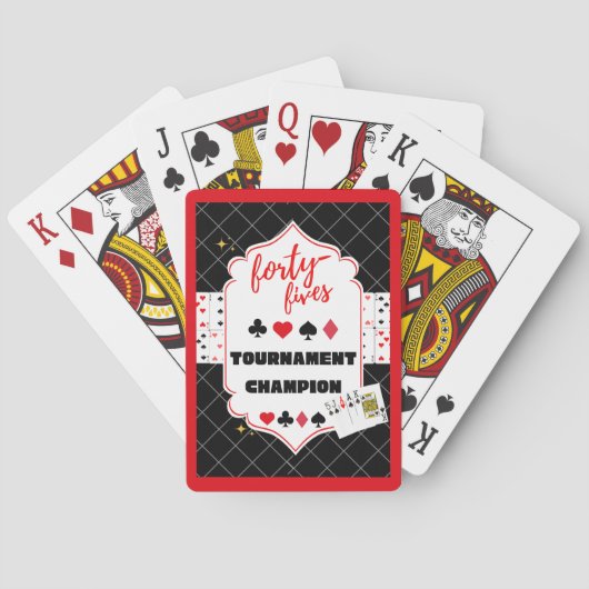 Forty Fives Toernooi Kampioen Speelkaarten (Achterkant)