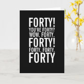 Forty Funny krijgt oude verjaardag Kaart (Gele Bloem)