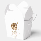 Forty Gold Disco Ball 40th Birthday Party Bedankdoosjes (Geopend)