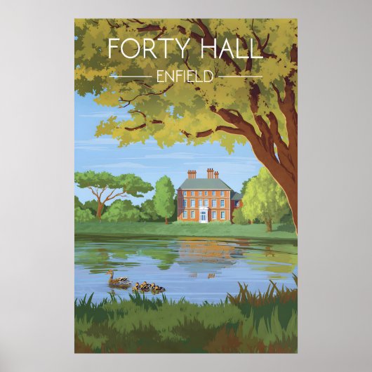 Forty Hall Enfield Reisposter Poster (Voorkant)