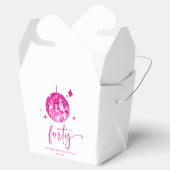 Forty Pink Disco Ball 40th Birthday Party Bedankdoosjes (Geopend)