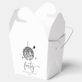 Forty Silver Disco Ball 40th Birthday Party Bedankdoosjes (Geopend)