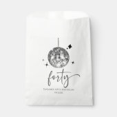 Forty Silver Disco Ball 40th Birthday Party Bedankzakje (Voorkant)