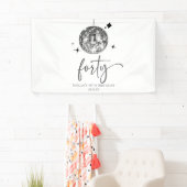 Forty Silver Disco Ball 40th Birthday Party Spandoek (Insitu)