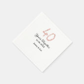 Forty years together black pink glitter bold lette servet (Hoek)