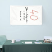 Forty years together black pink glitter bold lette spandoek (Beurs)