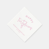 Fortylicious 40th Birthday Party Pink Girly Servet (Hoek)