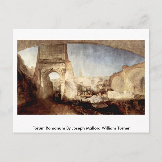 Forum Romanum door Joseph Mallord William Turner Briefkaart (Voorkant)
