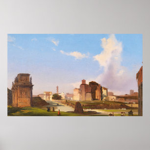 Forum Romanum met de boog van Constantijn Poster
