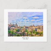 Forum Romanum Rome, Italië Waterverf Schilderij Briefkaart (Voorkant)