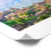 Forum Romanum van de Palatijn in Italië Waterverf Poster (Hoek)