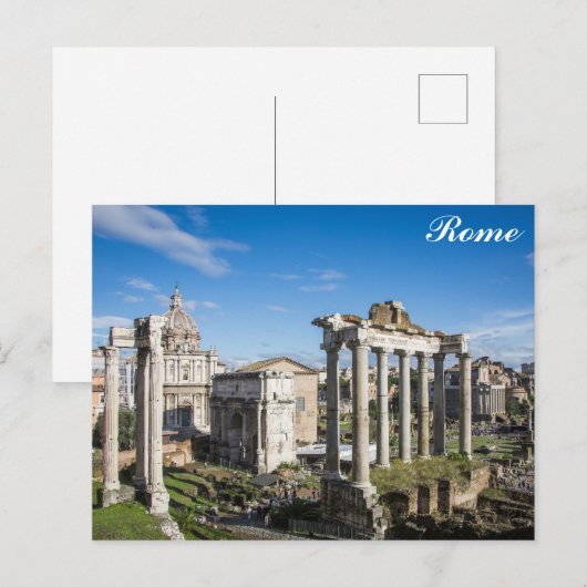 Forum Ruins Rome Italië Reisfoto Briefkaart (Voorkant / Achterkant)