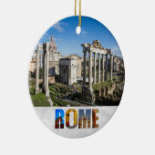Forum Ruins Rome Italië Reisfoto Kerstmis Keramisch Ornament (Rechts)