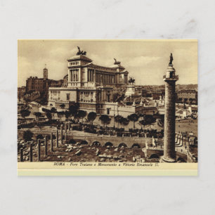 Forum van Trajanus en Memorial Vittorio Emanuele I Briefkaart