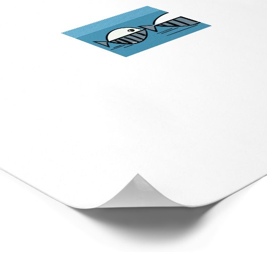 Forward and Backward – Minimal Fish Pattern Poster (Hoek)