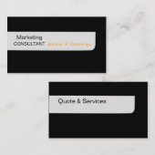 Forward Consultant Black Plain Moderne Mannen Stij Visitekaartje (Voorkant / Achterkant)