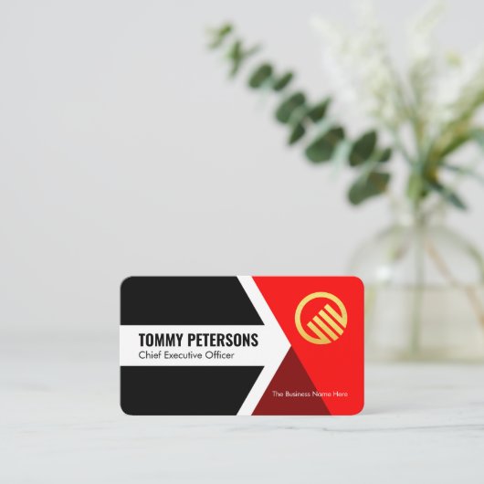 Forward Moving Arrowhead To Success CEO Visitekaartje (Staand voorkant)