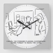 Forward Planning Conference geannuleerd (& Why!) Vierkante Klok (Voorkant)