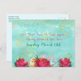 Forward Reminder voor Floral en Glitter Spring Briefkaart