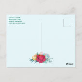 Forward Reminder voor Floral en Glitter Spring Briefkaart (Achterkant)