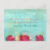 Forward Reminder voor Floral en Glitter Spring Briefkaart (Voorkant)