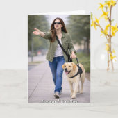 Forward Together –Guide Dog Graduation Kaart (Gele Bloem)