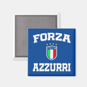 Forza Azzurri Italia Jersey 2021 Football Funs Magneet (Voorkant / Achterkant)