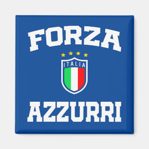 Forza Azzurri Italia Jersey 2021 Football Funs Magneet
