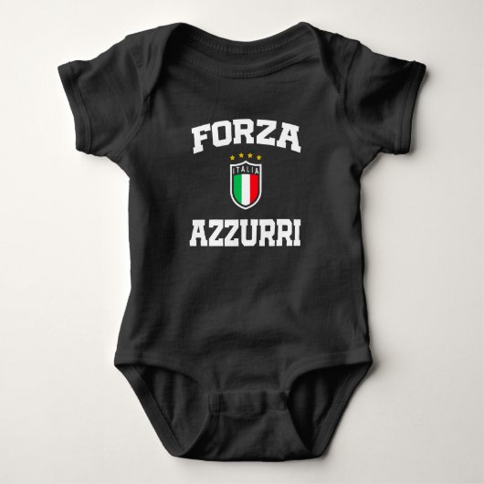 Forza Azzurri Italia Jersey 2021 Football Funs Romper (Voorkant)