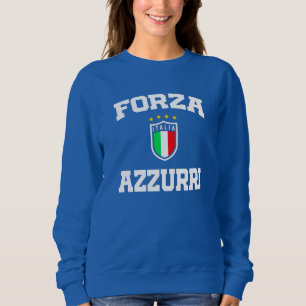 Forza Azzurri Italia Jersey 2021 Football Funs T-S Trui