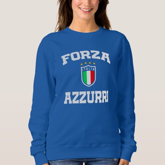 Forza Azzurri Italia Jersey 2021 Football Funs T-S Trui (Voorkant)