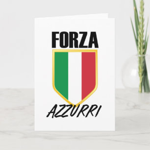 Forza Azzurri Italy Flag Soccer Kaart