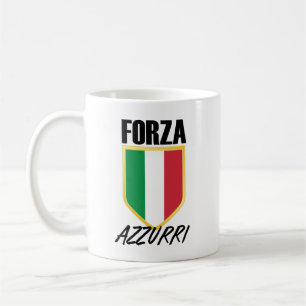 Forza Azzurri Italy Flag Soccer Koffiemok