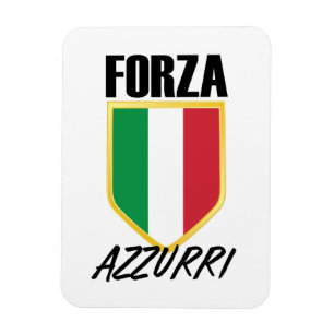 Forza Azzurri Italy Flag Soccer Magneet