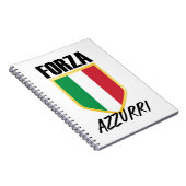 Forza Azzurri Italy Flag Soccer Notitieboek (Rechterzijde)