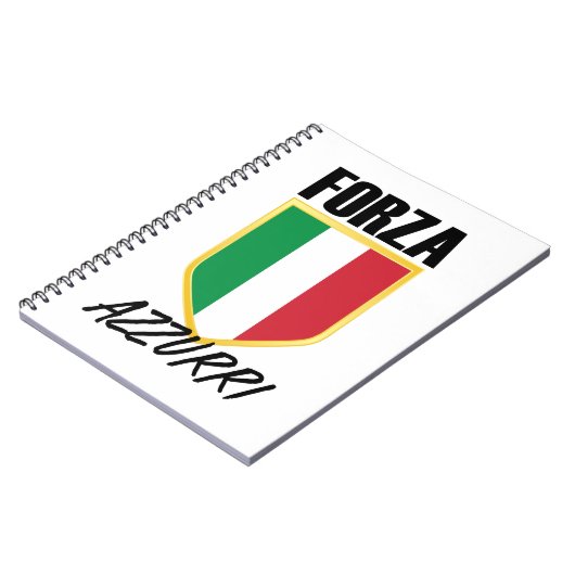Forza Azzurri Italy Flag Soccer Notitieboek (Linkerzijde)