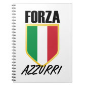 Forza Azzurri Italy Flag Soccer Notitieboek (Voorkant)