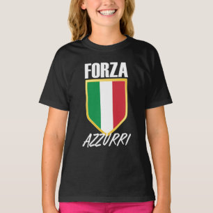 Forza Azzurri Italy Flag Soccer T-shirt
