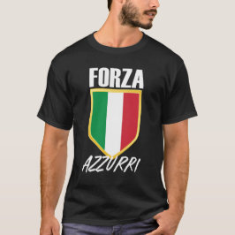 Forza Azzurri Italy Flag Soccer T-shirt