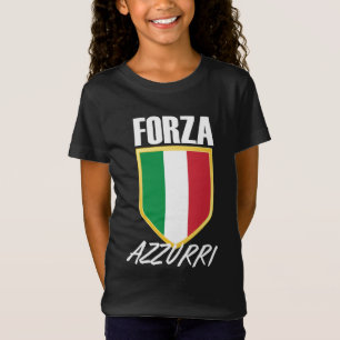 Forza Azzurri Italy Flag Soccer T-shirt