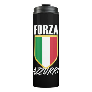Forza Azzurri Italy Flag Soccer Thermosbeker