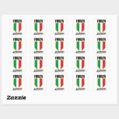 Forza Azzurri Italy Flag Soccer Vierkante Sticker (Vel)