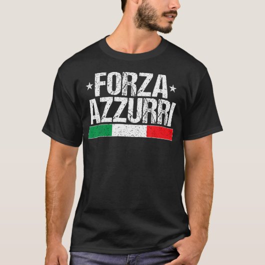 Forza Azzurri Vintage T-shirt (Voorkant)