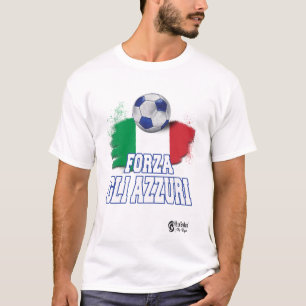 Forza Gli Azzuri versie 3 Wit T-shirt