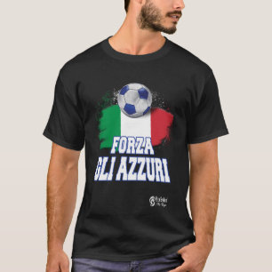 Forza Gli Azzuri versie 3 Zwart T-shirt