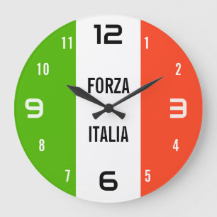 Forza Italia – Italiaanse Vlag Wandklok