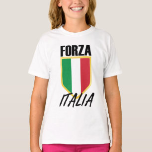 Forza Italia Italië Vlag Voetbal T-shirt