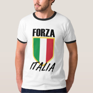 Forza Italia Italië Vlag Voetbal T-shirt