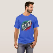 Forza Italia ontwerp met dynamisch effect T-shirt (Voorkant volledig)